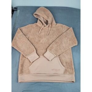 Mountain Ops Fleece Hoodie Womens‎ Large Pink Drawstring Baggy Kangaroo Pouch